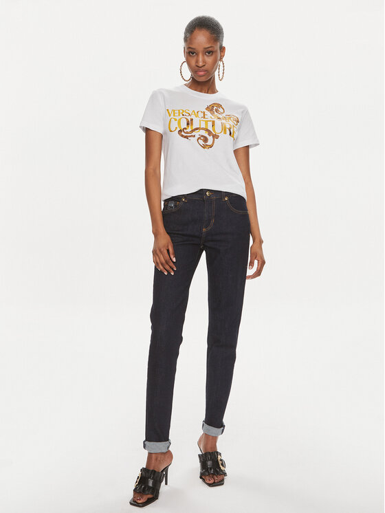 Versace Jeans Couture Versace Jeans Couture T-Shirt 76HAHG00 Weiß Slim Fit