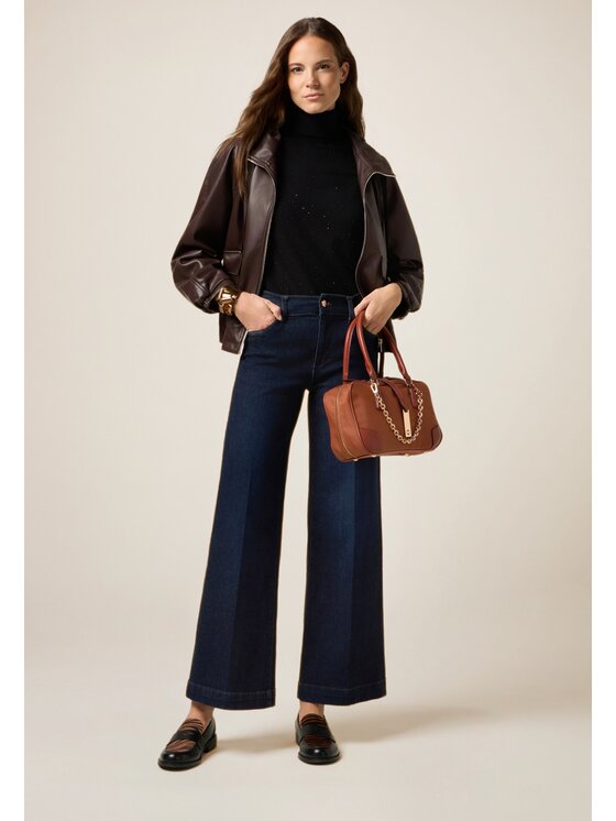 Oltre Oltre Giacca in similpelle R326J000278N032 Marrone Over Fit