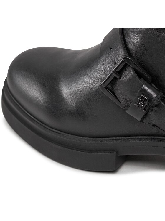Tommy Hilfiger Tommy Hilfiger Botfortai Stretch Monochromatic Longboot FW0FW07611 Juoda