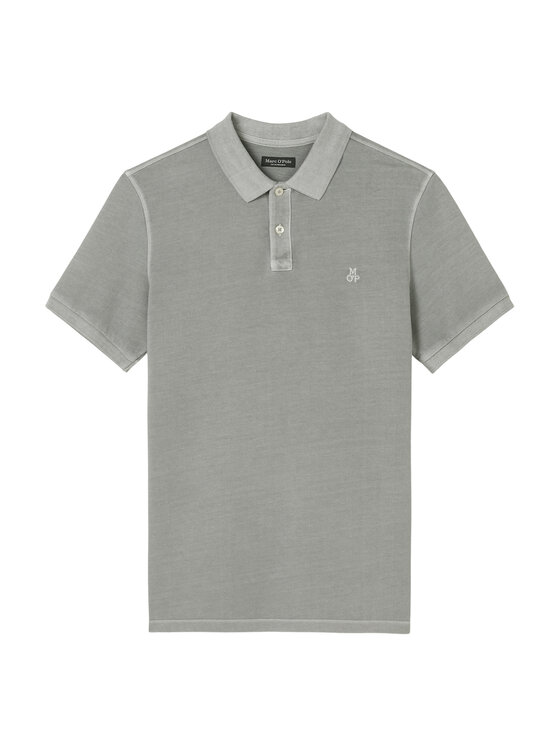 Marc O'Polo Marc O'Polo Тениска с яка и копчета B21226653000 Сив Regular Fit