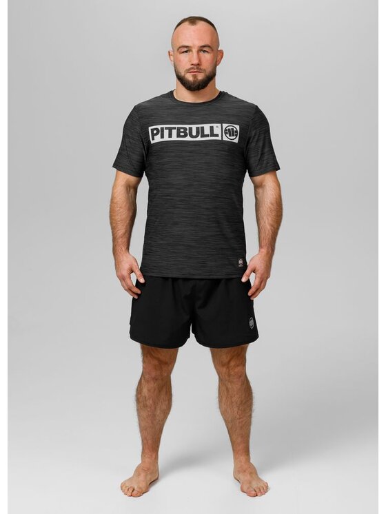 PITBULL PITBULL Koszulka techniczna Casual Sport Hilltop Czarny Regular Fit