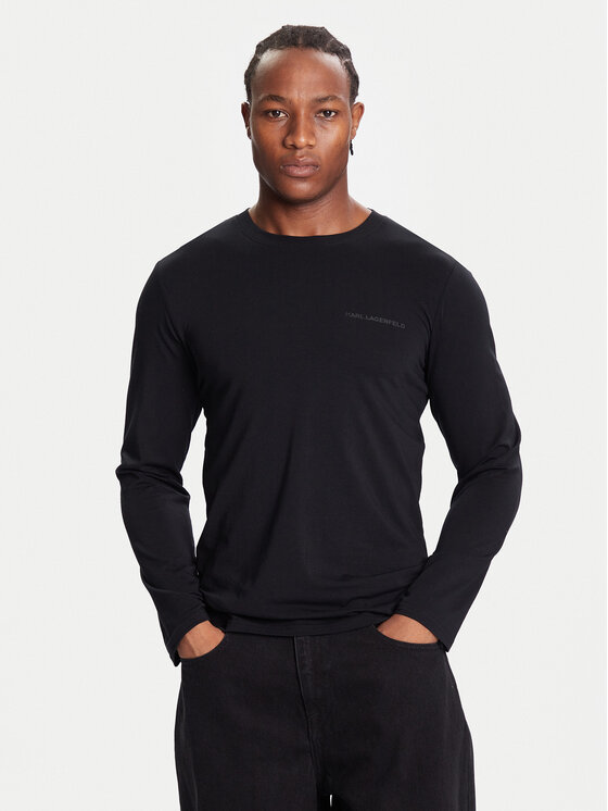 KARL LAGERFELD KARL LAGERFELD Póló szett A4M47003 Fekete Regular Fit