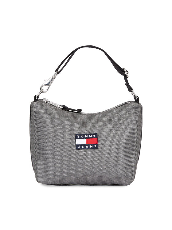 Tommy Jeans Torbica Tjw Party Shoulder Bag AW0AW16068 Srebrna