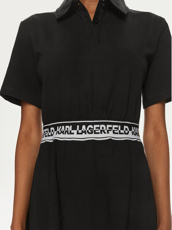 KARL LAGERFELD KARL LAGERFELD Každodenné šaty 241W1350 Čierna Regular Fit