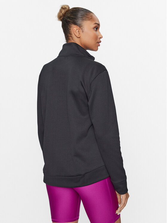Under Armour Under Armour Majica dugih rukava Armour Fleece Qz 1373058 Crna Loose Fit