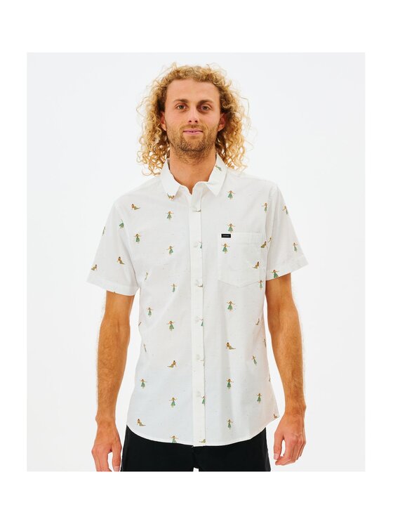 Rip Curl Rip Curl Koszula Hula Breach S/S Shirt Biały Standard Fit