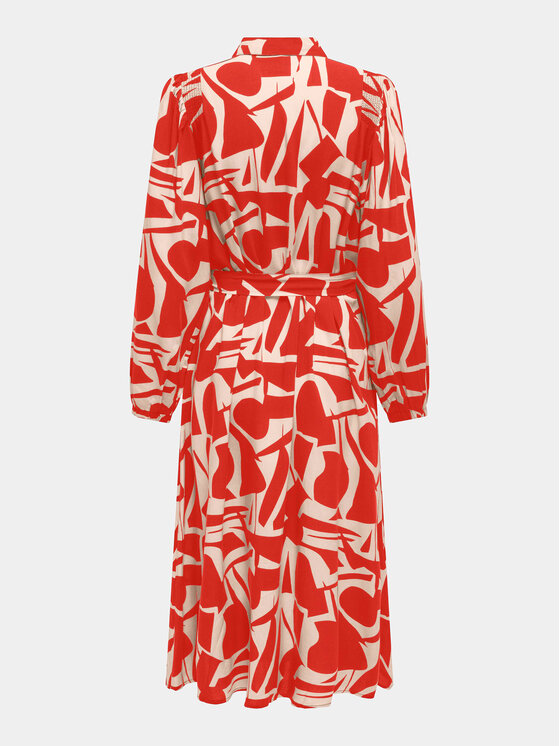 ONLY ONLY Φόρεμα πουκάμισο Halia 15315986 Κόκκινο Regular Fit