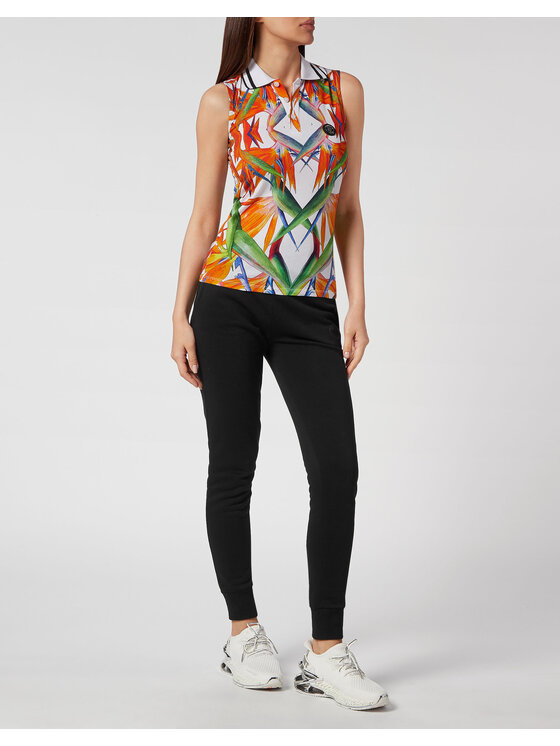 Plein Sport Plein Sport Polokošeľa 2643 Biela Regular Fit