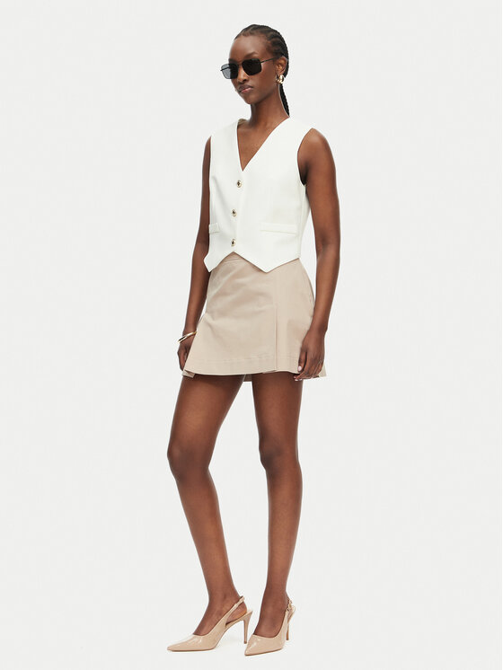 Tommy Hilfiger Tommy Hilfiger Мини пола WW0WW49649 Бежов Regular Fit