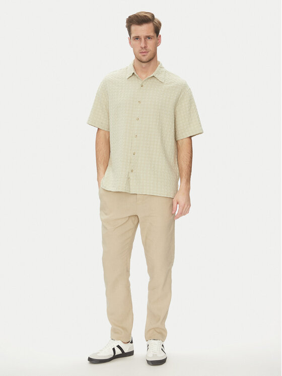 Jack & Jones Jack & Jones Koszula Dobby 12277184 Zielony Relaxed Fit
