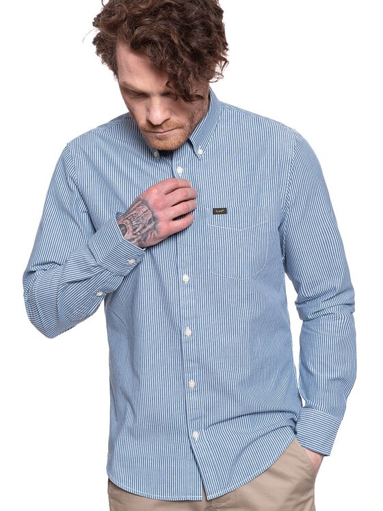 Lee Lee Camicia BUTTON DOWN Blu Regular Fit