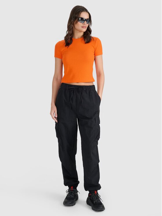 4F 4F T-Shirt 4FRSS25TTSHF2749-70S Pomarańczowy Slim Fit