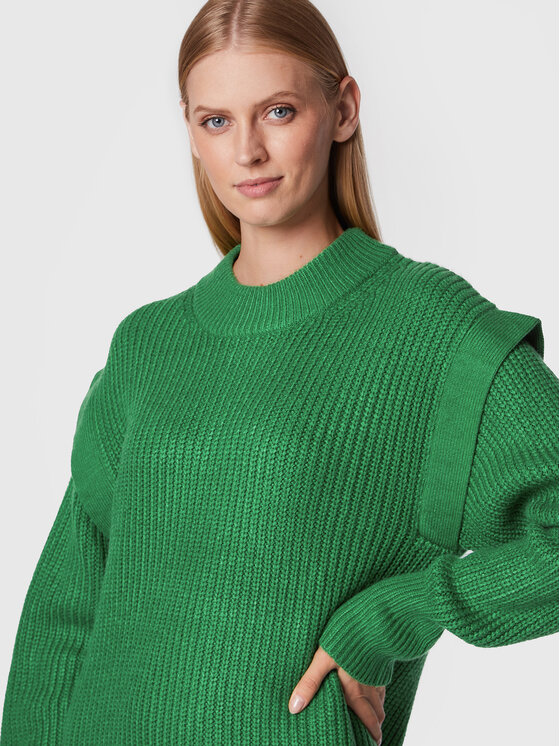 Silvian Heach Silvian Heach Pletena obleka PGA22120VE Zelena Relaxed Fit