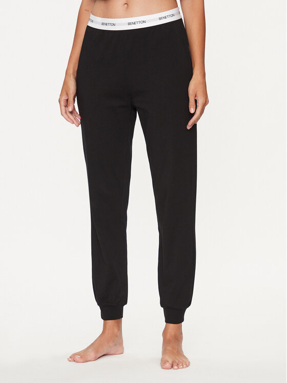 United Colors Of Benetton Spodnji del pižame 30963F02R Črna Regular Fit