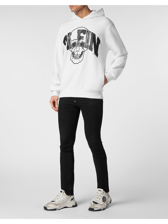 PHILIPP PLEIN PHILIPP PLEIN Mikina 19155 Biela Regular Fit