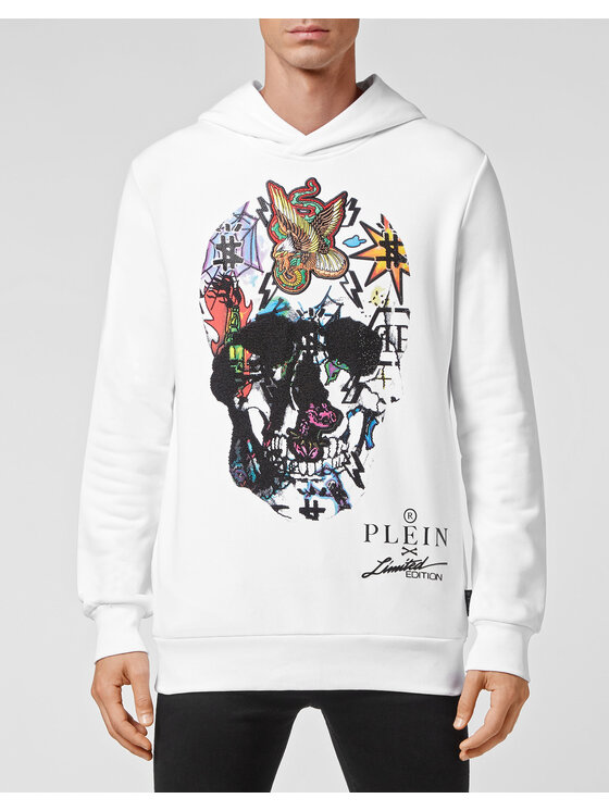PHILIPP PLEIN PHILIPP PLEIN Bluza 663 Biały Regular Fit