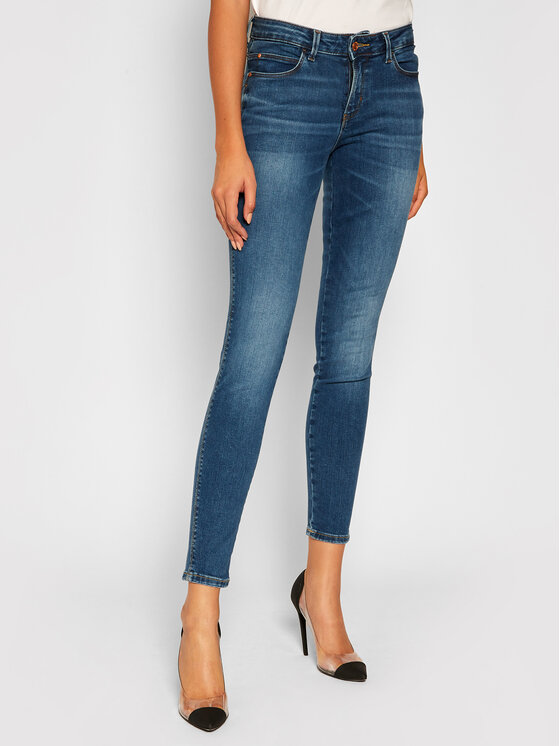 Guess Guess Τζιν Skinny Fit Curve W0YAJ2 D4484 Σκούρο μπλε Skinny Fit
