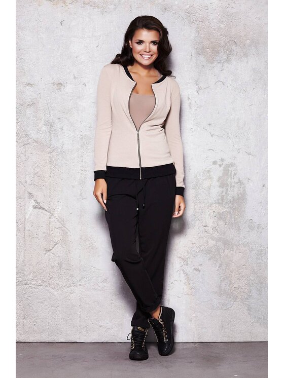 Infinite You Infinite You Kardigan M014 Beżowy Basic Fit