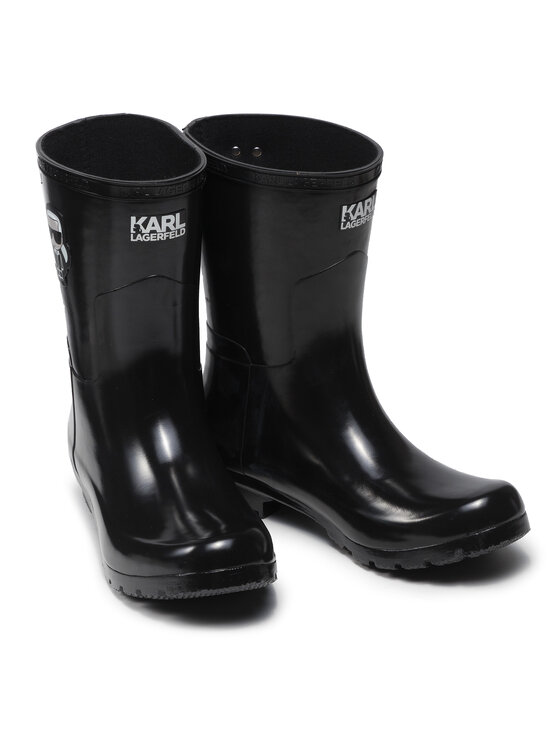 KARL LAGERFELD KARL LAGERFELD Gumicsizma KL47073 Fekete