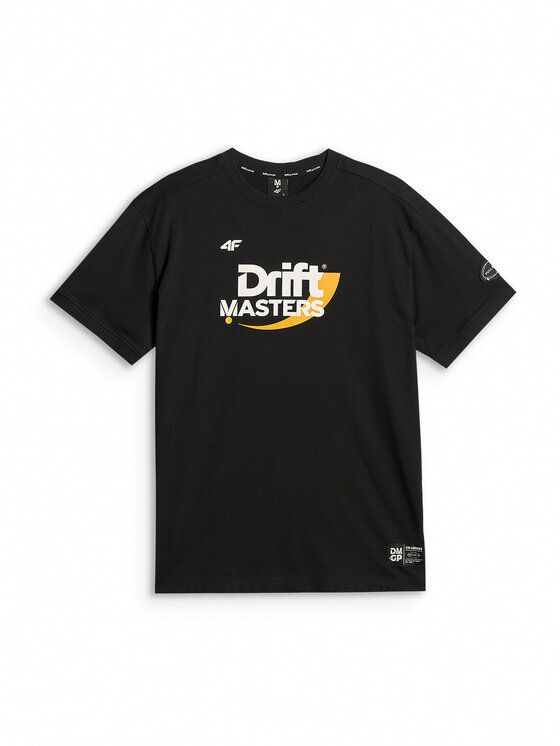 4F 4F T-Shirt MOTOSPORTS 2026 Czarny Loose Fit