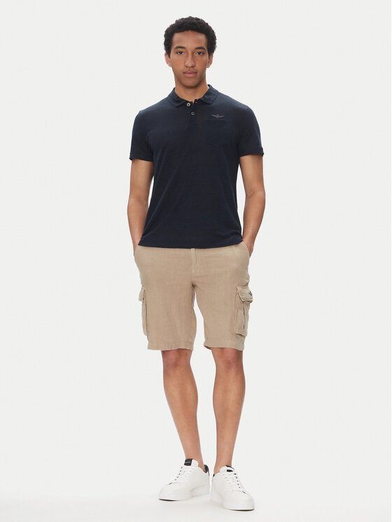 Aeronautica Militare Aeronautica Militare Шорти от плат 251BE254CT3508 Бежов Regular Fit