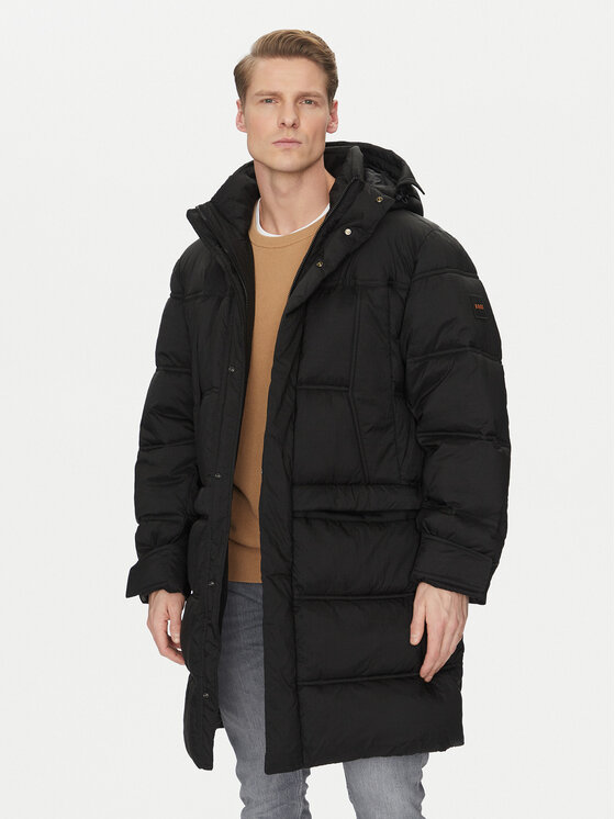 BOSS BOSS Télikabát Olomis1 50523035 Fekete Relaxed Fit