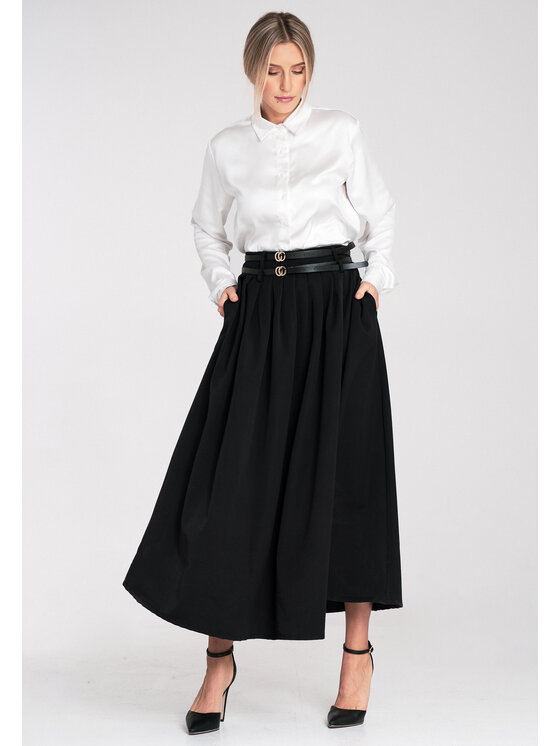 FIGL FIGL Φούστα midi M1116 Μαύρο Flared Fit