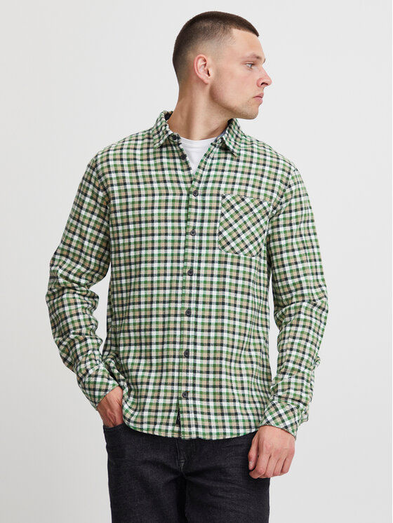 Blend Camicia 20715810 Verde Regular Fit, taglia : S