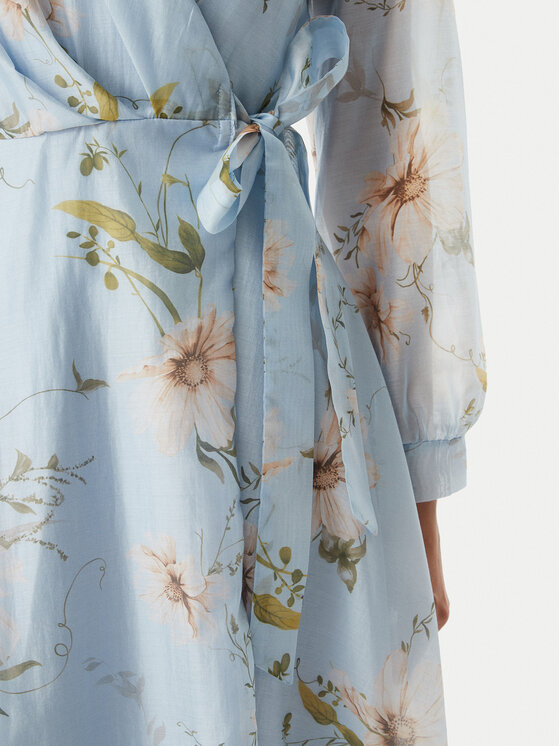 Rinascimento Rinascimento Kokteilinė suknelė CFC0128000003 Šviesiai mėlyna Regular Fit