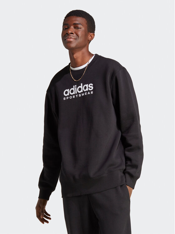 adidas Jopa All SZN Fleece Graphic Sweatshirt IC9824 Črna Loose Fit