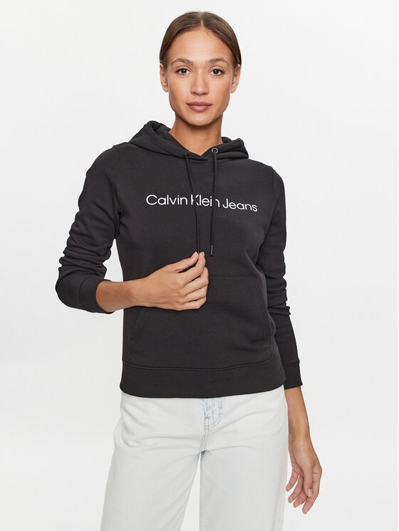 Calvin Klein Jeans Mikina J20J220254 Čierna Regular Fit