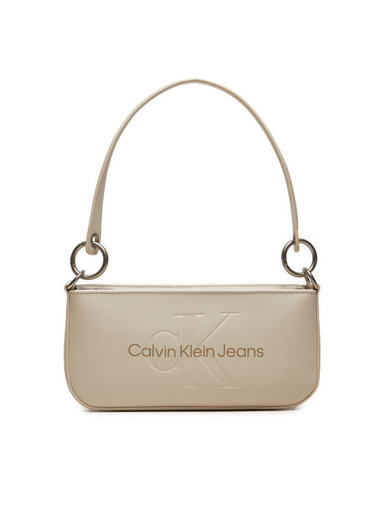 Geantă Calvin Klein Jeans K60K610679 Écru