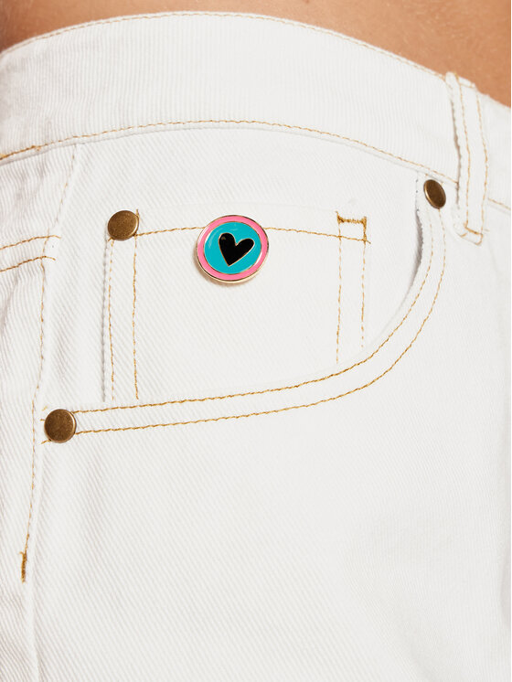 Pantaloncini di jeans Mykina Bianco Regular Fit