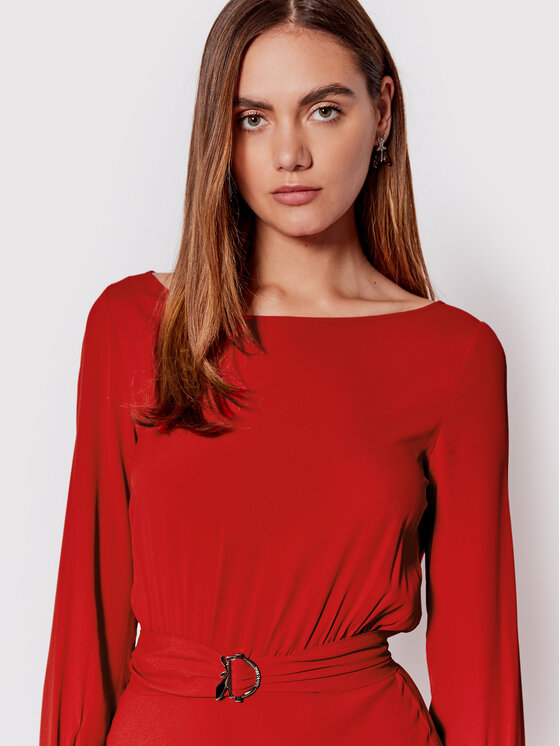 Patrizia Pepe Patrizia Pepe Коктейлна рокля 8A1022/A8I1-R754 Червен Slim Fit