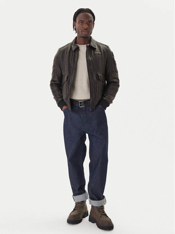 Aeronautica Militare Aeronautica Militare Prijelazna jakna 252PN0963U100839 Crna Regular Fit