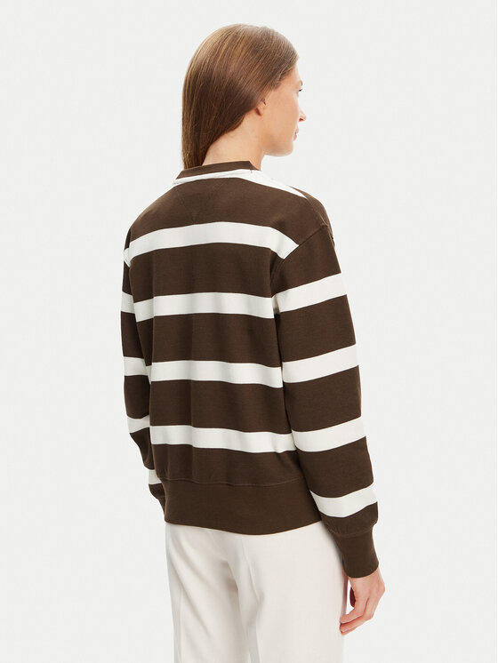 Tommy Hilfiger Tommy Hilfiger Majica dugih rukava Script WW0WW45743 Smeđa Regular Fit