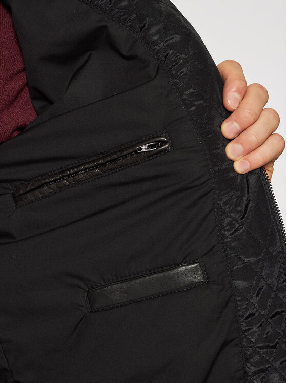 Serge Pariente Serge Pariente Geacă de piele Tonic Negru Regular Fit