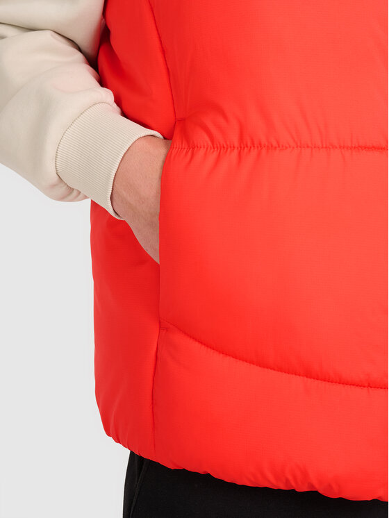 4F 4F Kamizelka MIDSHOP TEXTILE Czerwony Regular Fit