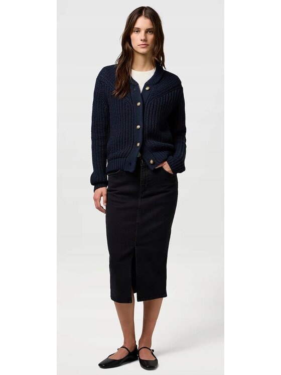 Wrangler Wrangler Spódnica jeansowa Pencil Skirt Czarny Regular Fit