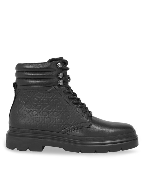 Calvin Klein Pohodni čevlji Combat Boot Mono HM0HM01211 Črna