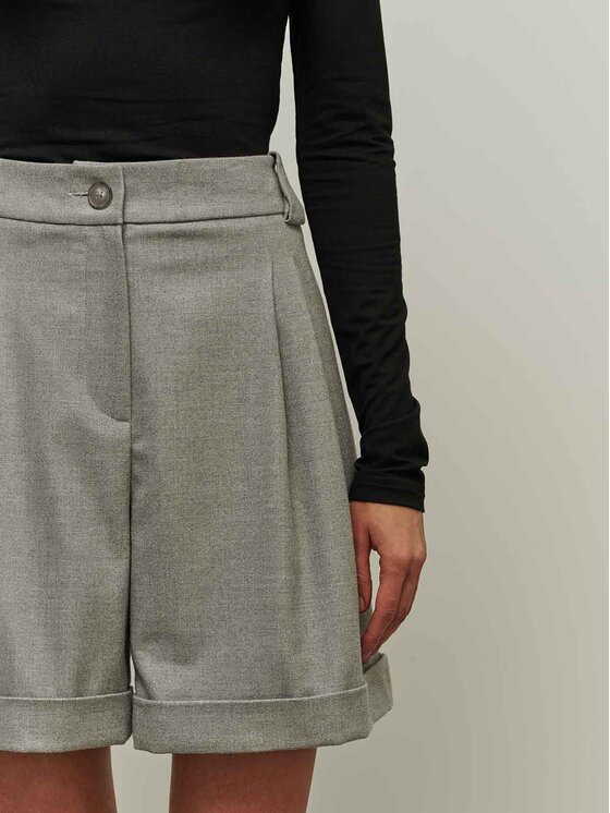 La Mania La Mania Bermudy SEASIDE Šedá Straight Fit