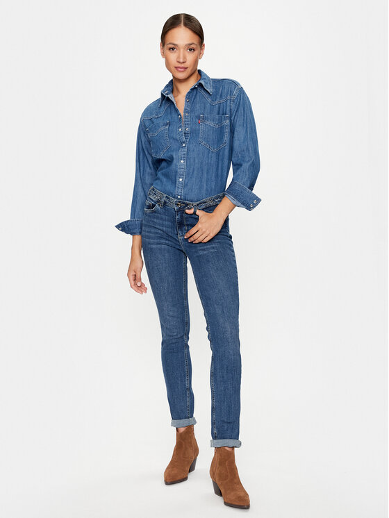 Liu Jo Liu Jo Blugi UF3016 D4391 Albastru Slim Fit