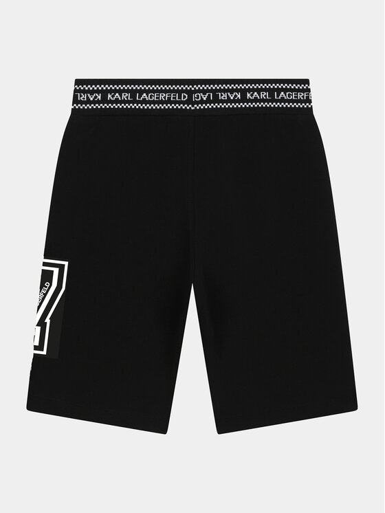 Karl Lagerfeld Kids Karl Lagerfeld Kids Sportske kratke hlače Z30026 D Crna Regular Fit