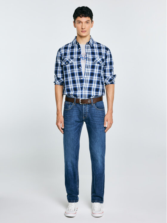 BIG STAR BIG STAR Koszula KOLISERSON Niebieski Basic Fit