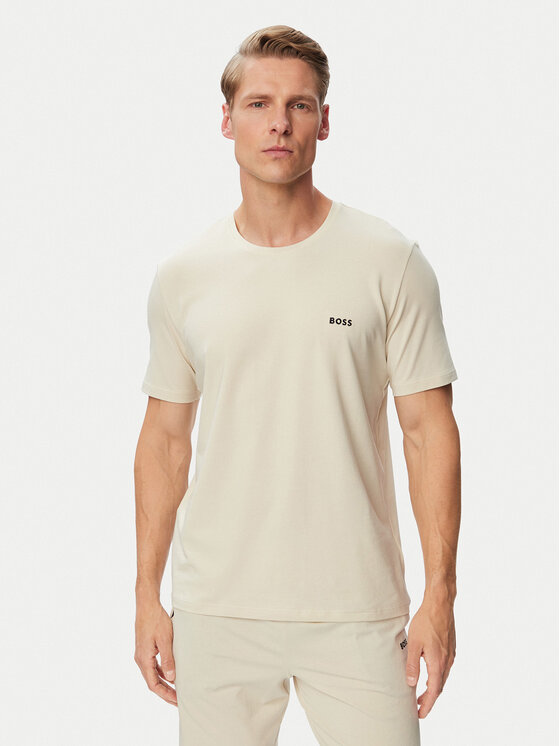 BOSS BOSS T-Shirt Mix&Match 50515312 Creme Regular Fit