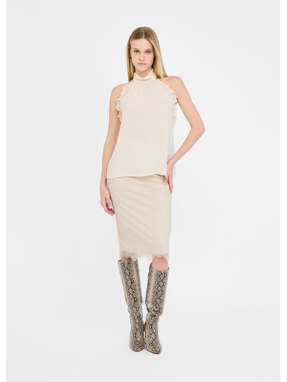 Liu Jo Liu Jo Minigonna CF5289J4961X0720 Beige Regular Fit