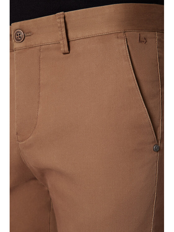 Lancerto Lancerto Chinosy Monaco SP082223000011 Brązowy Slim Fit
