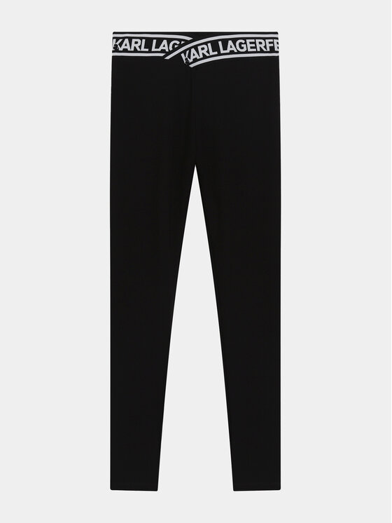 Karl Lagerfeld Kids Leggings Z30068 S Nero Slim Fit, taglia : 10Y
