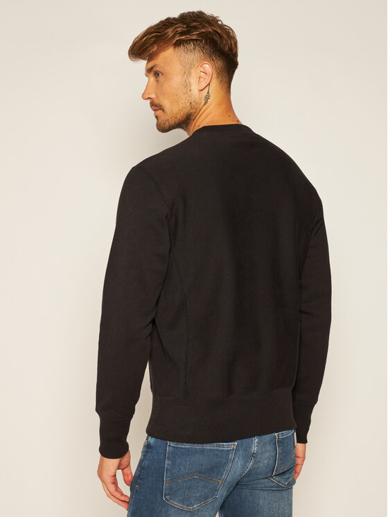 Champion Champion Majica dugih rukava Script Logo 215211 Crna Custom Fit