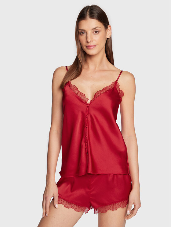 Etam Etam Μπλούζα πιτζάμας Ombrelle 6531095 Κόκκινο Regular Fit